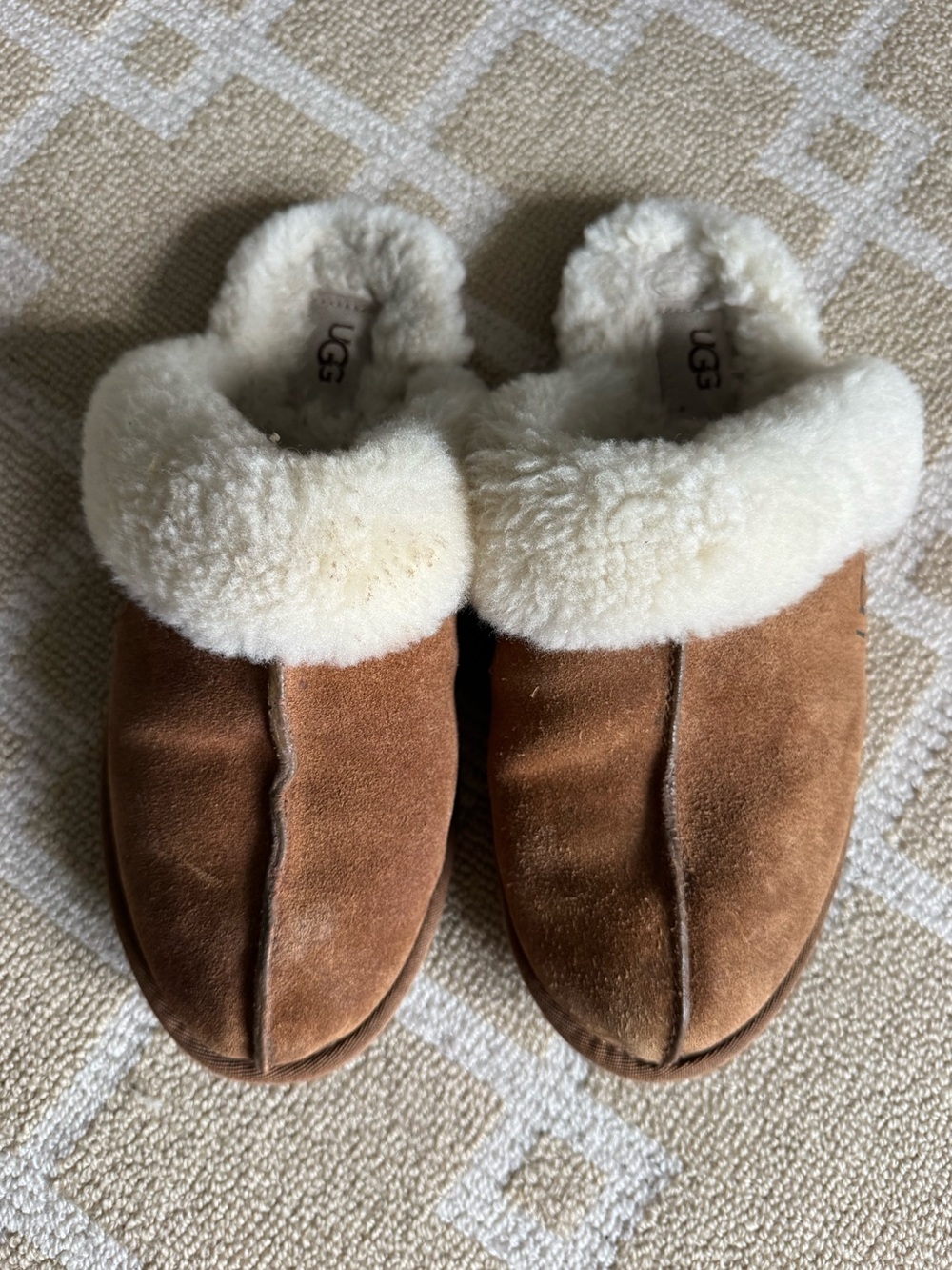 UGG Scuffette II Sheepskin Suede Slippers Chestnut Women’s US 9 - Picture 5 of 12